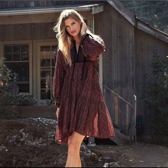 Doen Other - NWOT DOEN AZALEA DRESS BURGUNDY XS